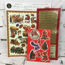 Christmas Holiday Stickers Lot Of 4 Sheets Crafts Scrapbooking Gift Wrap... - £9.34 GBP