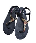 Skechers Cali Women’s Size 10 Blue Floral Sandals Thong Flip Flops Yoga ... - $458.09 MXN