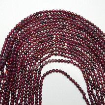 13&quot; Natural Red Garnet Gemstone Beads Sphere Shape Full Strands 4-5mm - £9.56 GBP