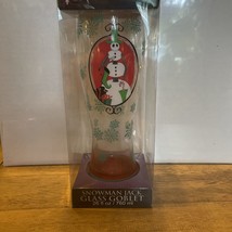 The Nightmare Before Christmas Snowman Jack Glass Goblet 26 fl oz Disney - £11.96 GBP