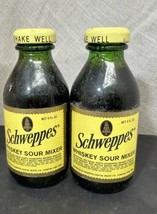 vintage schweppes whiskey sour mixer Bottles 4 Oz Unopened 2 Bottles - $22.44