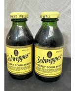 vintage schweppes whiskey sour mixer Bottles 4 Oz Unopened 2 Bottles - $22.44