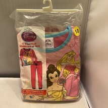 Disney Princess Thermal Underwear Set Girls Size 10 - £10.33 GBP