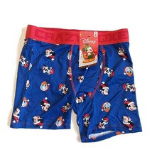 Disney Mens Size S Mickey Mouse Christmas Boxer Briefs Crazy Boxer Blue Goofy - £11.72 GBP