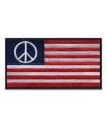 USA PEACE FLAG IRON ON PATCH 3" Embroidered Applique US United States of... - $4.95