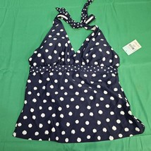 Malibu Dream Girl Tankini Sweet Escale Top Womens 8 Polkadot Swimsuit Tank New - £12.19 GBP