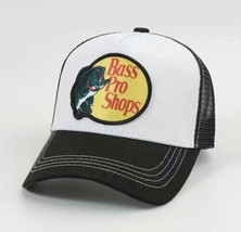 Bass Pro Shops Hat Embroidered Fishing Baseball Trucker Mesh Cap Snapback Hunt - £13.17 GBP