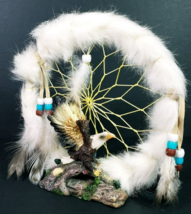 Dreamcatcher Bald Eagle Standing Freestanding Decoration 6.25&quot; x 6.25&quot; - $13.98