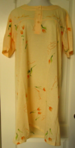 TC Fashion Yellow print Nightgown Size Medium Cotton Blend Light Weight - £10.85 GBP