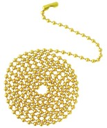 By The Foot POLISHED BRASS beaded #6 Ball PULL CHAIN Extension for  ceil... - $359.11 MXN+