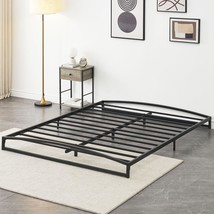 Idealhouse Low Bed Frame Full Size, 6 Inch Heavy Duty Metal Platform Full, Black - $109.99