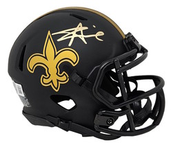 Alvin Kamara Signed New Orleans Saints Eclipse Mini Speed Helmet BAS ITP - £131.49 GBP