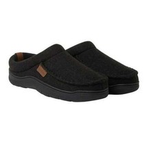 Dearfoams Mens&#39; Size Small (7-8), Indoor/Outdoor Slipper Easy On/Off, Black - £15.71 GBP