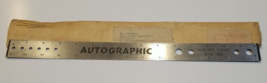Vintage 1950s  16&quot; Metal Ruler Advertising Autographic Business Forms Hoboken NJ - £12.68 GBP