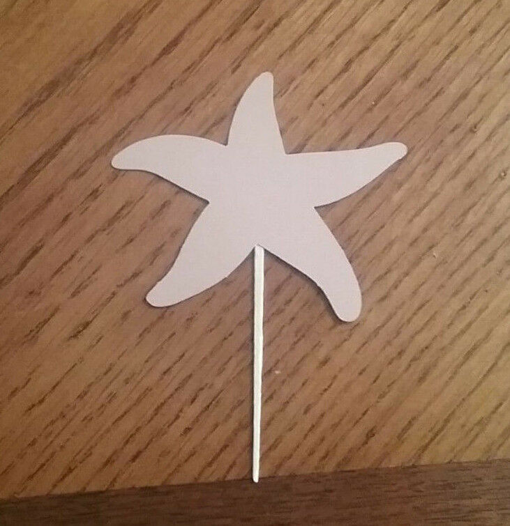 Lot of 12 Starfish Cupcake Toppers!  - $3.95