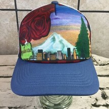 Four Roses Bourbon Hat Scenic Portland Oregon Snapback Vented Ball Cap - £15.24 GBP