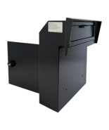 Rainproof Through-The-Door Safe Metal Mailbox with Combination Lock, Black - €81,30 EUR