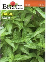GUNEL Basil Sweet Herb Seeds Burpee  - £6.32 GBP