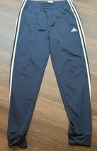 Adidas Navy Blue with White Stripe Athletic Pants Soccer Track Workout 1... - $19.79