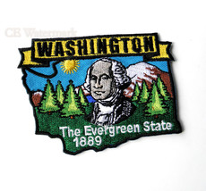 Us Washington State Name Map Embroidered Patch 3 Inches - £4.35 GBP