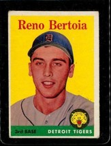 Vintage Baseball Trading Card Topps 1958 #232 Reno Bertoia Detroit Tigers - £8.33 GBP