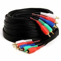 Cmple 5-RCA Male to 5RCA Male RGB Component Audio Video Cable for HDTV - Gold Pl - £22.81 GBP