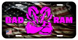 Bad Ram Boy Flag Usa Pk Blk Can Personalize Aluminum Novelty License Plate Tag C - $12.86+