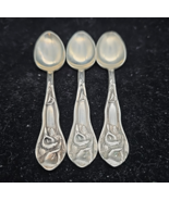Lot 3 Lashar Silver Calla Lily Teaspoon Antique 6&quot; plated spoon Silverpl... - $23.67