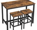 Bar Table Set, Bar Table With 2 Bar Stools, Dining Table Set, Kitchen Co... - $220.99