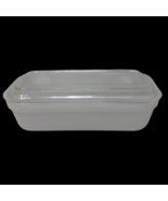 Fire King Refrigerator Dish w/glass Lid 8.5&quot; VTG Milk Glass Oven Ware Lo... - £16.64 GBP