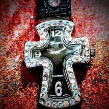 Extremely gorgeous is this Geneva Platinum cross watch with rhinestones - £22.52 GBP