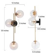 Memmig 3-Light Black And Gold Vanity Lights - $98.99