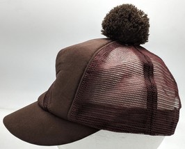 Obey Hat Trucker Snapback Rare Brown Mesh Pom Pom Baseball - £21.23 GBP