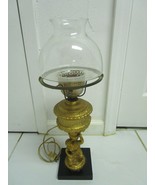 BRASS LAMP Compatible with ROMAN WOMAN TORCH WITH SHADE MARBLE BASE 22&quot; - €185,81 EUR