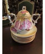 CHINESE SET COVERED SUGAR AND 6 SAUCERS  AND TRAY [*98] - €63,33 EUR