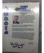 DAN DIERDORF added &quot;HOF 96&quot; CARDINALS SIGNED AUTOGRAPHED INDEX CARD 3X5 - $244.46 MXN