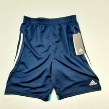 Adidas Boys Athletic Shorts Size 7X Navy Blue QG2 - $17.81