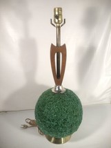 Vintage Spun Lucite Mid Century Modern Green Spaghetti Table Lamp Display USA - £372.80 GBP