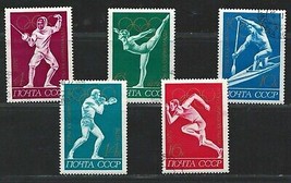 RUSSIA USSR CCCP 1972 VF Used Stamps Set Sc. # 4087-90 20th Summer Olympic Games - £0.73 GBP