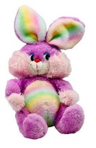 Happy Mates Purple Rainbow Easter Bunny Plush Rabbit Stuffed Animal 14 inch - £44.11 GBP
