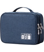 Lanola Travel Cable Organizer Bag, Electronic Accessories Case, Dark Blue - $33.99