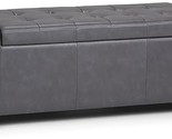 Laredo 51 Inch Wide Rectangle Lift Top Large Storage Ottoman In Upholste... - $442.99