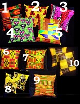 African Fabric Ankara prints cushion 2-Sides Throw pillow Decor cover- 1... - £8.62 GBP