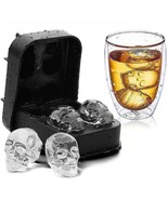 Ice Cube Tray Maker 3D Skull Silicone Ball Mold Whiskey Cocktail Gothic ... - £3.77 GBP