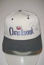 Chris Isaak Rock Roll Adult Unisex Off White Black Baseball Cap One Size Signed - £43.17 GBP