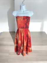 Strapless Mossimo Dress Floral Orange Women&#39;s size Small - $19.77