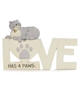 Love Has 4 Paws With Cat - Cat Figurine - £10.37 GBP