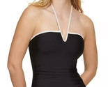 Calvin Klein BLACK V-Wire Bandeau Halter Tankini Swim Top, US Size XL - $32.71
