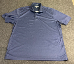 Greg Norman Play Dry ML75 Polo Golf Shirt Men&#39;s 2XL Blue Triangles Short... - $14.79
