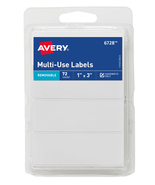 Avery Removable Writable Rectangular Labels, 1 x 3 Inch, White (6728) 72... - £3.89 GBP